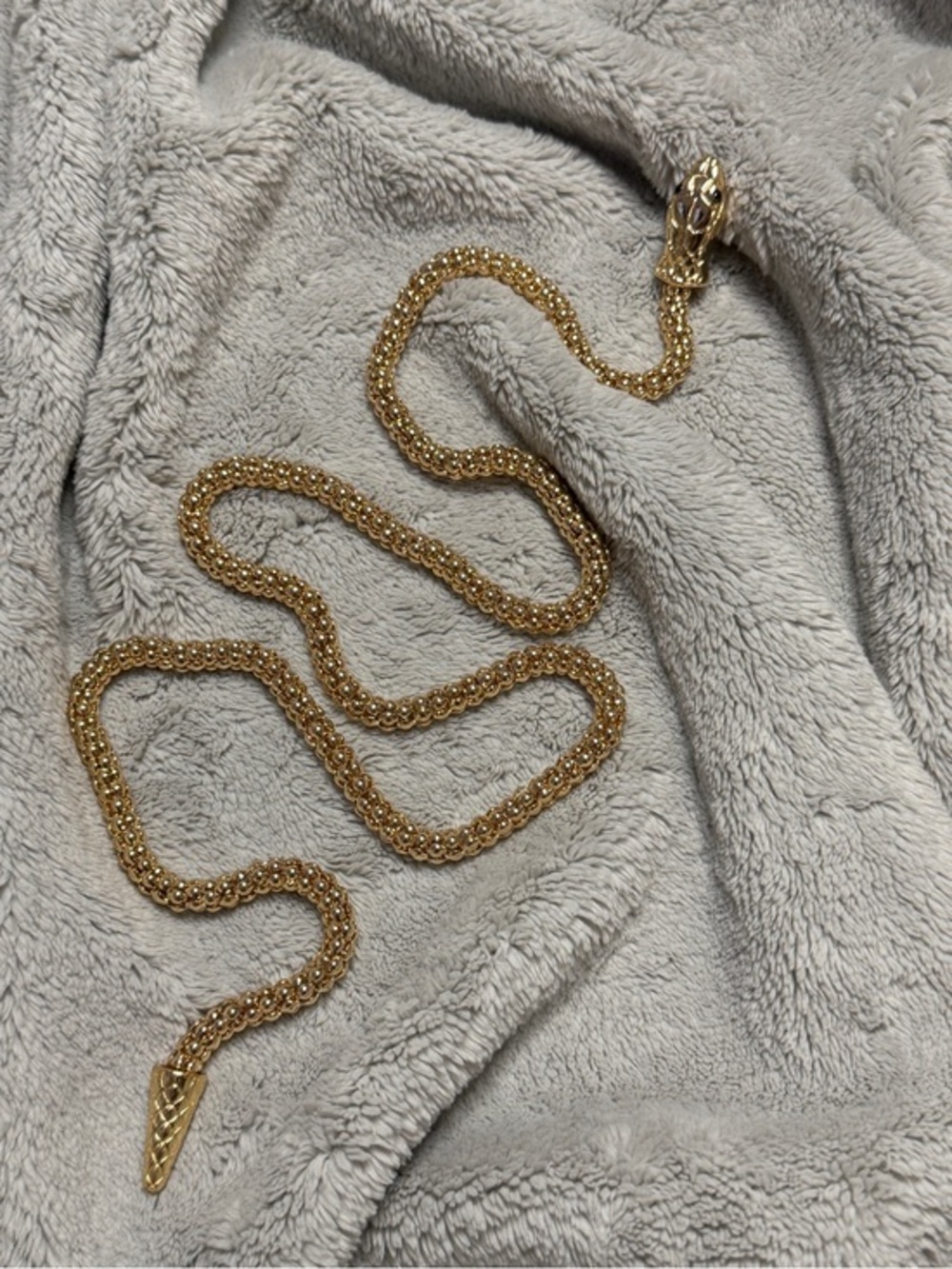 Gold Tone Snake Wrap Necklace – Costume Jewelry ✨🐍